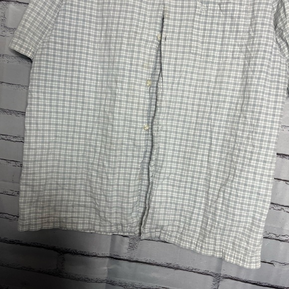 Quiksilver Gray & White Plaid Button‑Up Shirt Sz XL Surfer Streetwear Casual Y2K - Picture 4 of 13